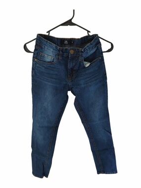 TRUE INDIGO GIRLS BLUE JEANS BUTTON ZIP POCKETS SIZE 12